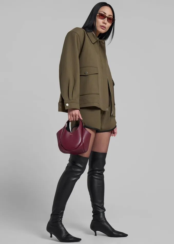 The Frankie Shop Outerwear Women Neri Cropped Jacket 8211 Khaki