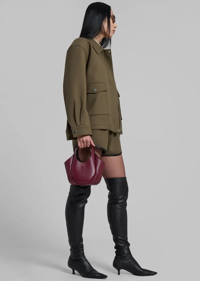 The Frankie Shop Outerwear Women Neri Cropped Jacket 8211 Khaki