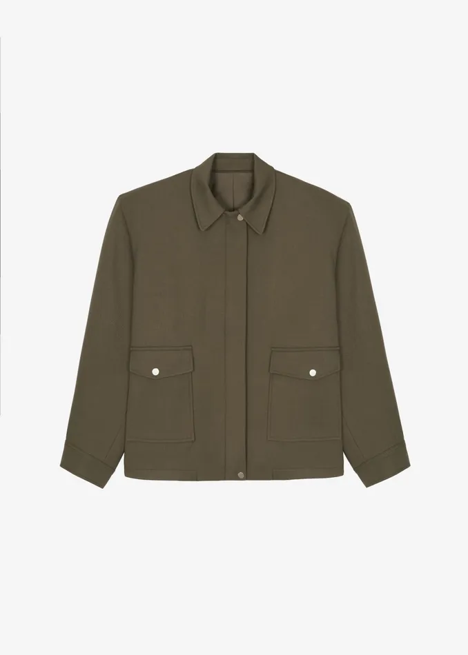 The Frankie Shop Outerwear Women Neri Cropped Jacket 8211 Khaki