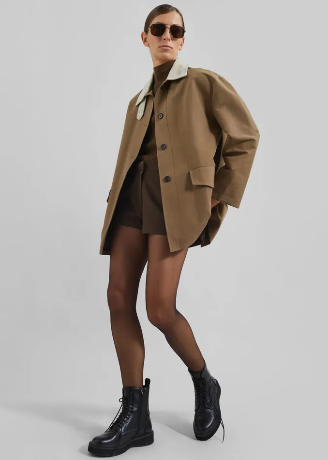 The Frankie Shop Outerwear Women Ryker Boxy Jacket 8211 Brown