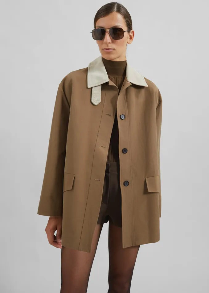 The Frankie Shop Outerwear Women Ryker Boxy Jacket 8211 Brown