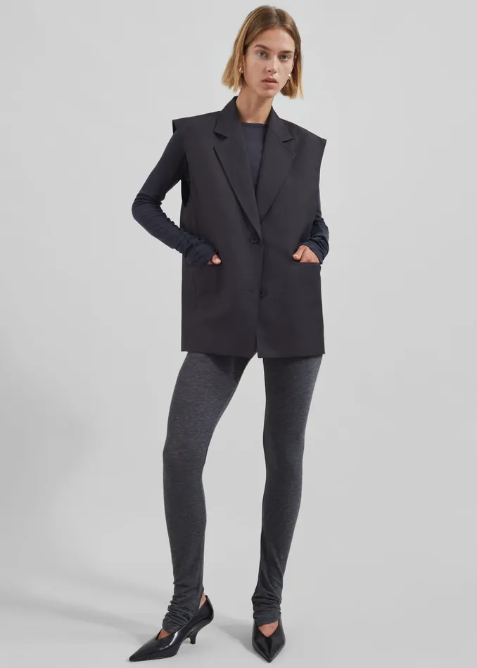 The Frankie Shop Outerwear Women Tallin Vest 8211 Charcoal