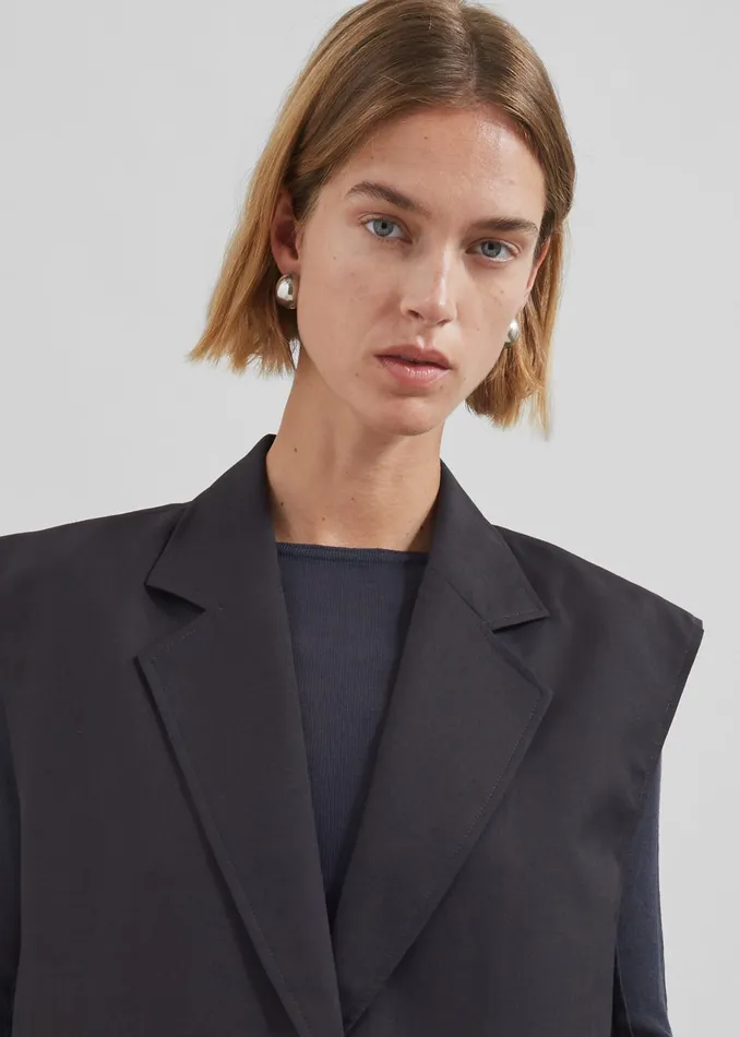 The Frankie Shop Outerwear Women Tallin Vest 8211 Charcoal