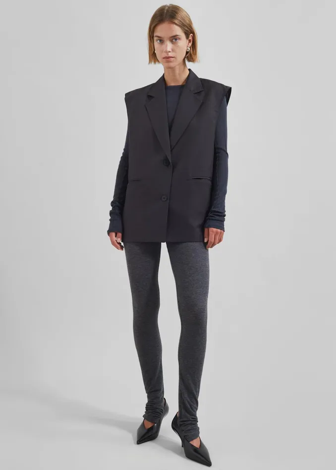 The Frankie Shop Outerwear Women Tallin Vest 8211 Charcoal