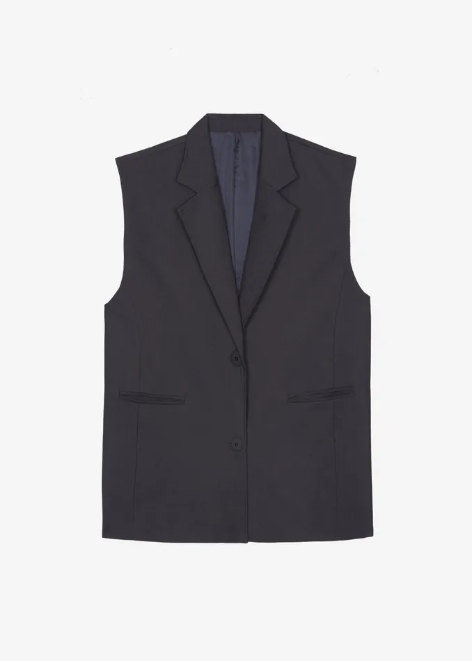 The Frankie Shop Outerwear Women Tallin Vest 8211 Charcoal
