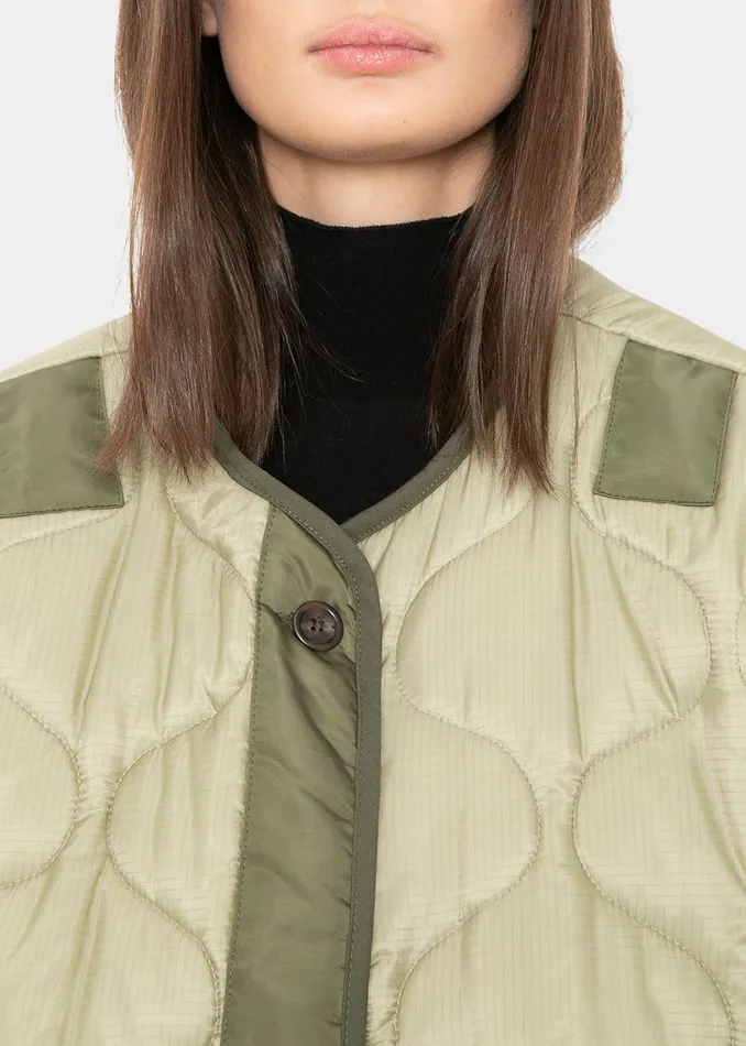 The Frankie Shop Outerwear Women Teddy Quilted Jacket 8211 Moss Green