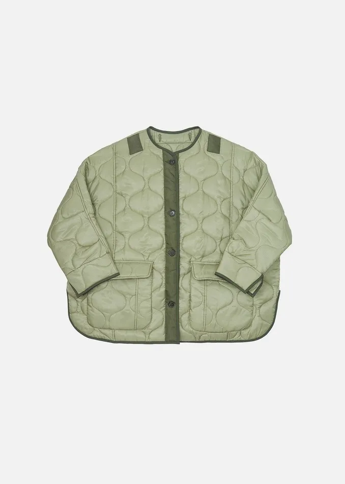 The Frankie Shop Outerwear Women Teddy Quilted Jacket 8211 Moss Green