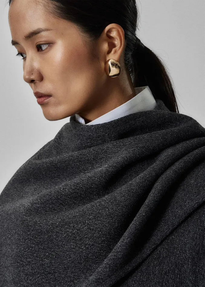 The Frankie Shop Outerwear Women Whisella Cape 8211 Charcoal