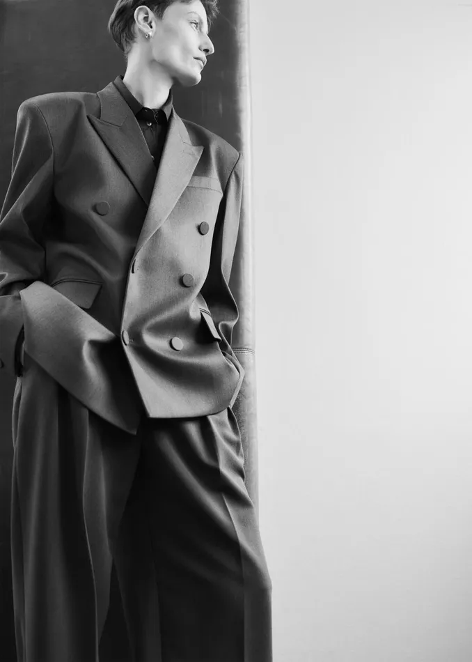 The Frankie Shop Outerwear Women Zia Covered Buttons Blazer 8211 Charcoal