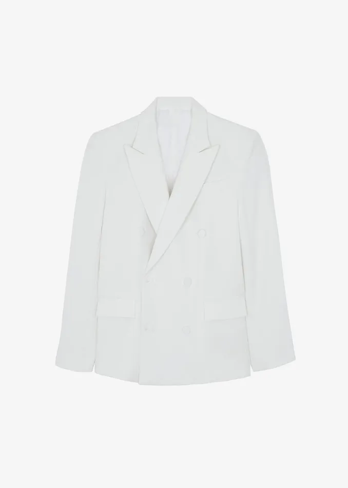 The Frankie Shop Outerwear Women Zia Covered Buttons Blazer 8211 White