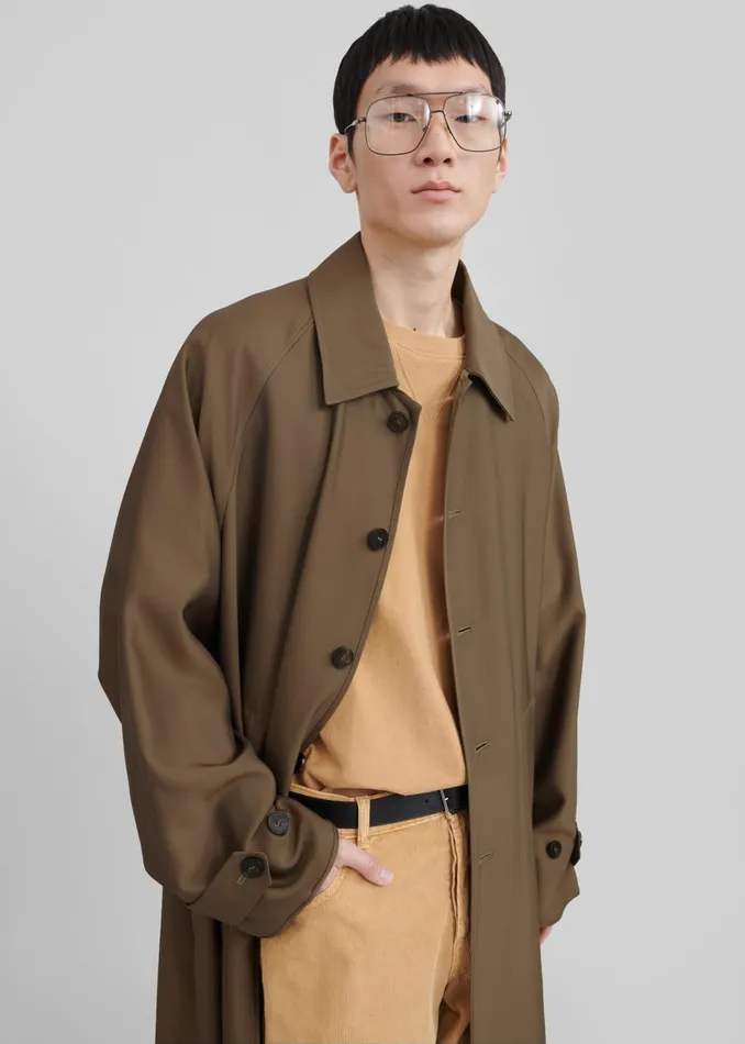 The Frankie Shop Tops Men Caz Boxy Tee 8211 Camel