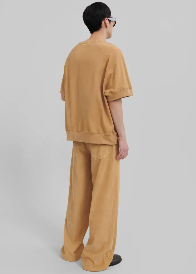 The Frankie Shop Tops Men Caz Boxy Tee 8211 Camel