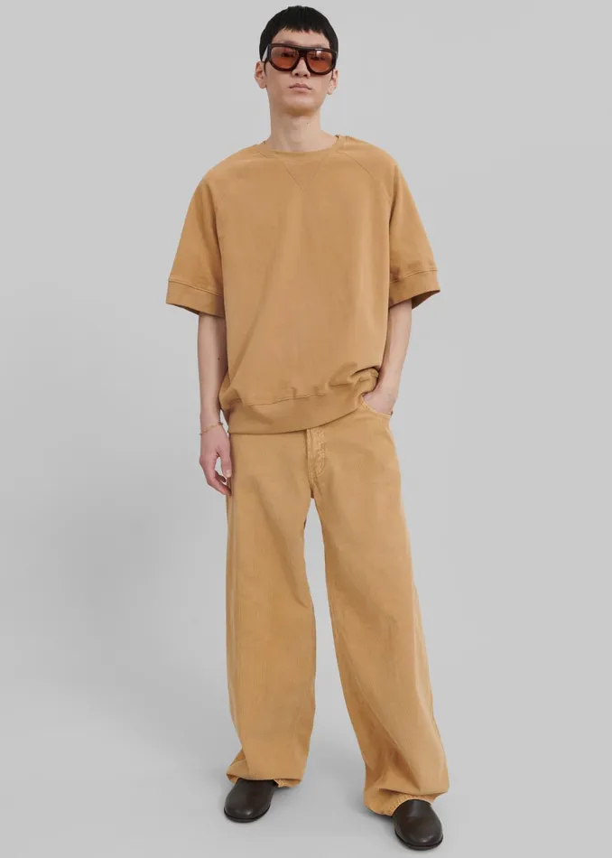 The Frankie Shop Tops Men Caz Boxy Tee 8211 Camel
