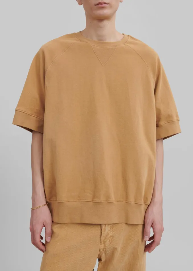 The Frankie Shop Tops Men Caz Boxy Tee 8211 Camel