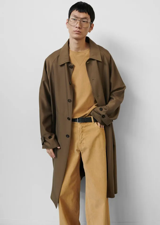 The Frankie Shop Tops Men Caz Boxy Tee 8211 Camel