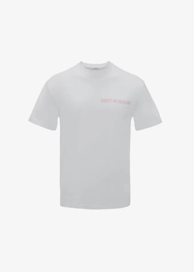 The Frankie Shop Tops Men Jw Anderson Best In Show Back Print TShirt 8211 White