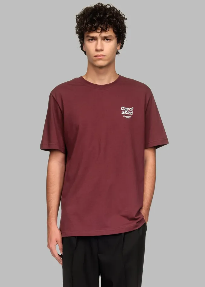 The Frankie Shop Tops Men Ronan TShirt X Barbie 8211 Burgundy
