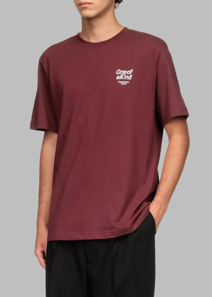 The Frankie Shop Tops Men Ronan TShirt X Barbie 8211 Burgundy