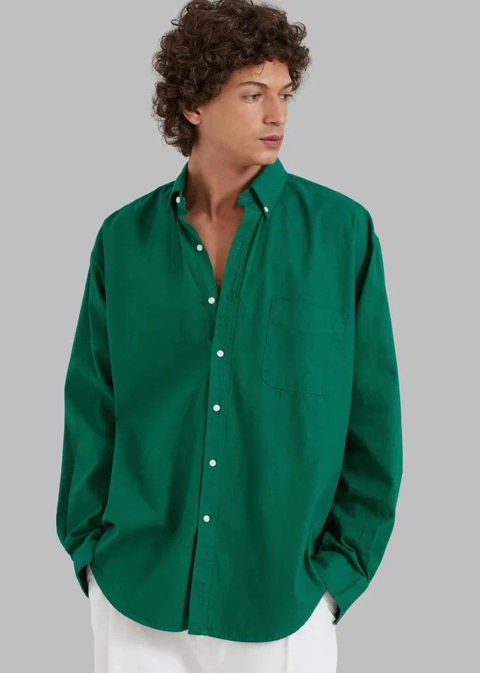 The Frankie Shop Tops Men Sinclair Shirt 8211 Green