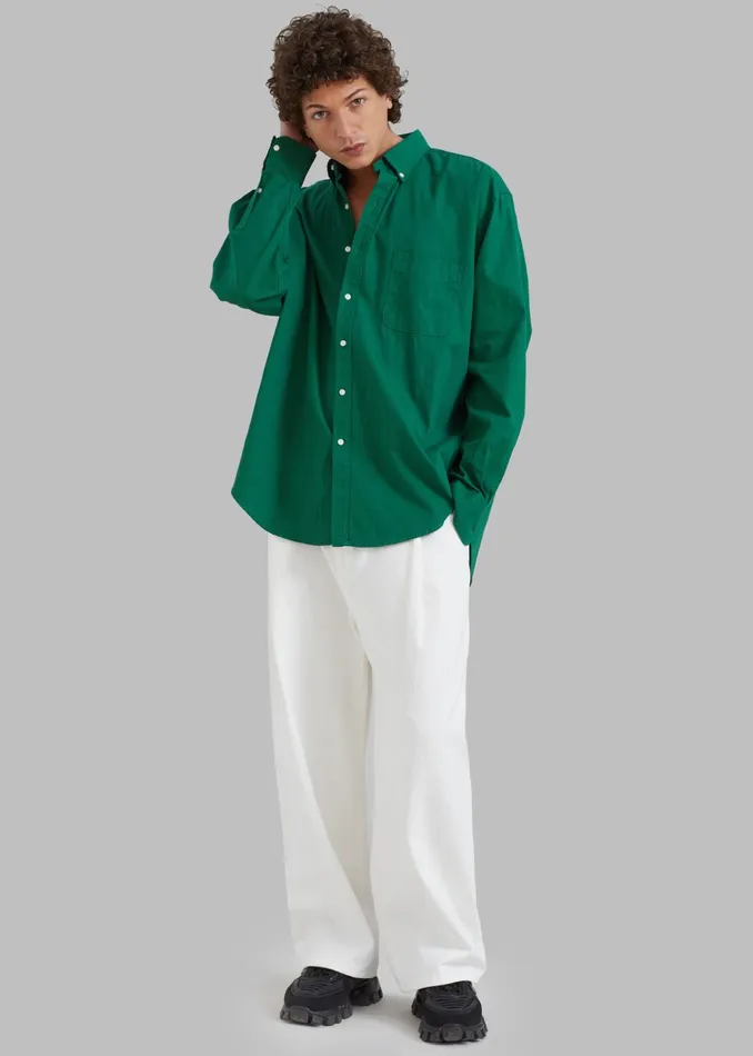 The Frankie Shop Tops Men Sinclair Shirt 8211 Green