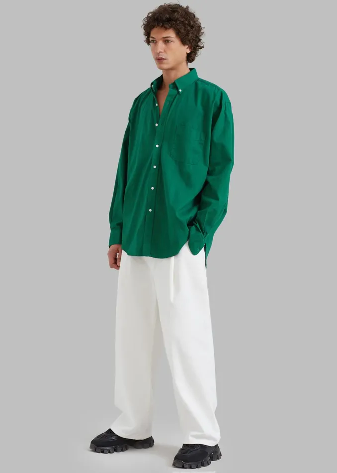 The Frankie Shop Tops Men Sinclair Shirt 8211 Green