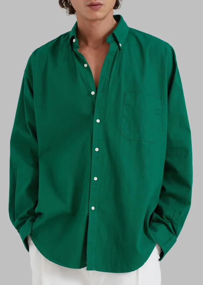 The Frankie Shop Tops Men Sinclair Shirt 8211 Green