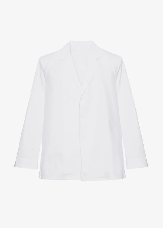 The Frankie Shop Tops Women Avianna Padded Button Up Shirt 8211 White