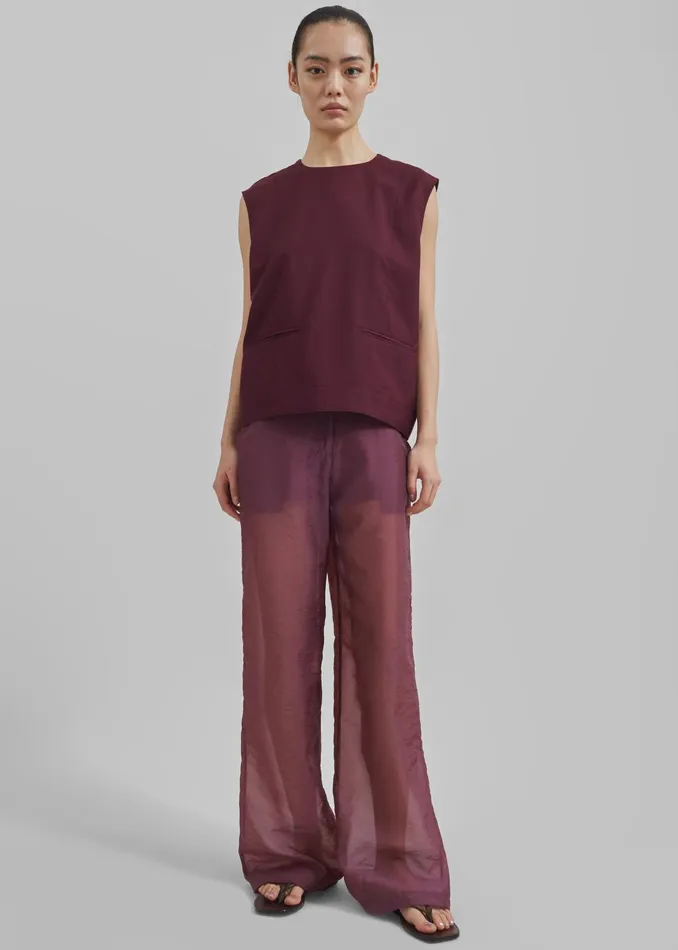 The Frankie Shop Tops Women Beaune Sleeveless Top 8211 Burgundy