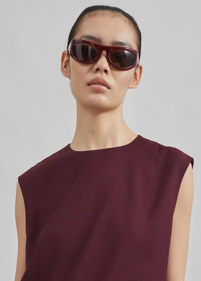 The Frankie Shop Tops Women Beaune Sleeveless Top 8211 Burgundy