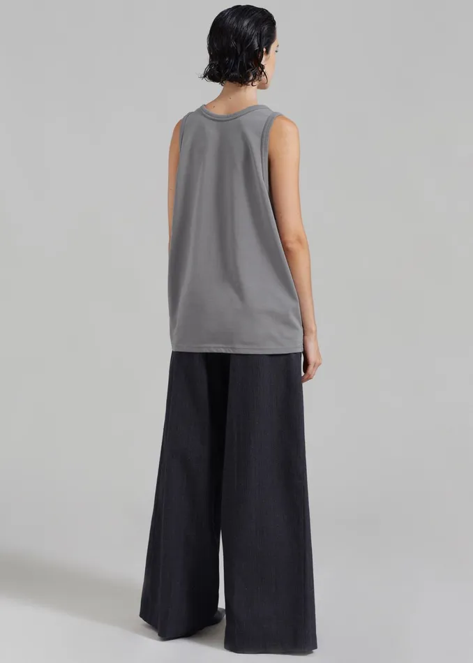 The Frankie Shop Tops Women Briston Boxy Tank 8211 Grey