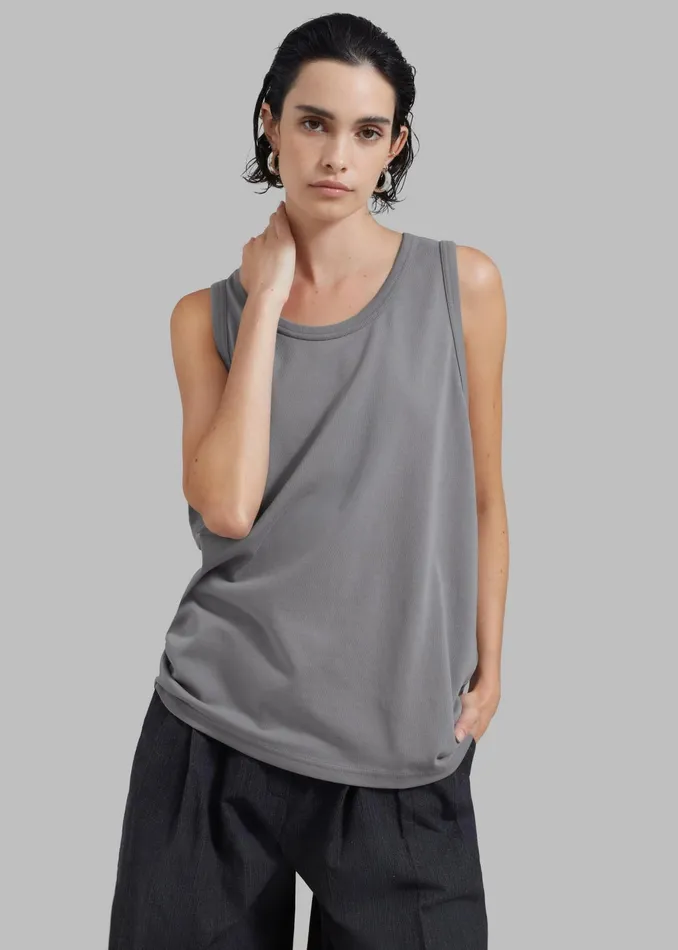 The Frankie Shop Tops Women Briston Boxy Tank 8211 Grey