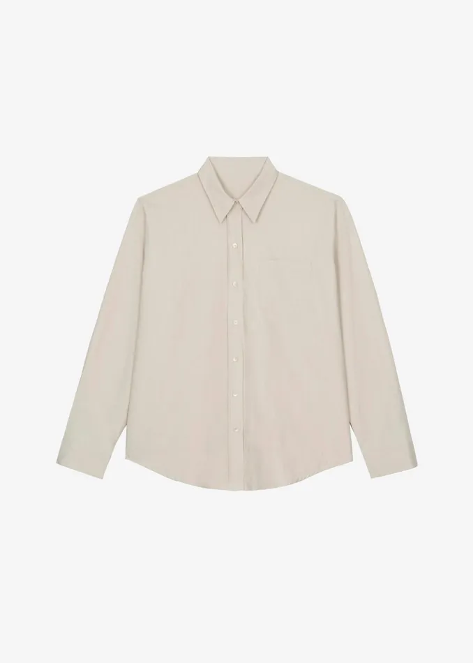 The Frankie Shop Tops Women Calypso Cotton Shirt 8211 Beige