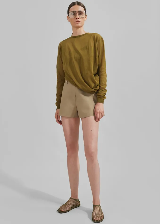 The Frankie Shop Tops Women Christopher Esber Slide Long Sleeve Top 8211 Olive