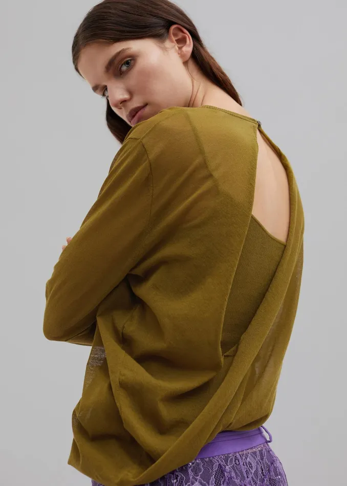 The Frankie Shop Tops Women Christopher Esber Slide Long Sleeve Top 8211 Olive