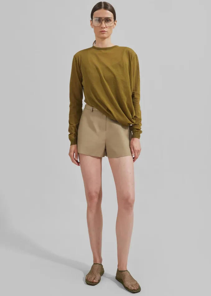 The Frankie Shop Tops Women Christopher Esber Slide Long Sleeve Top 8211 Olive
