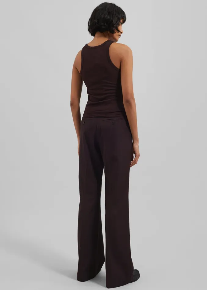 The Frankie Shop Tops Women Coperni Lightweight Logo Tank Top 8211 Brown