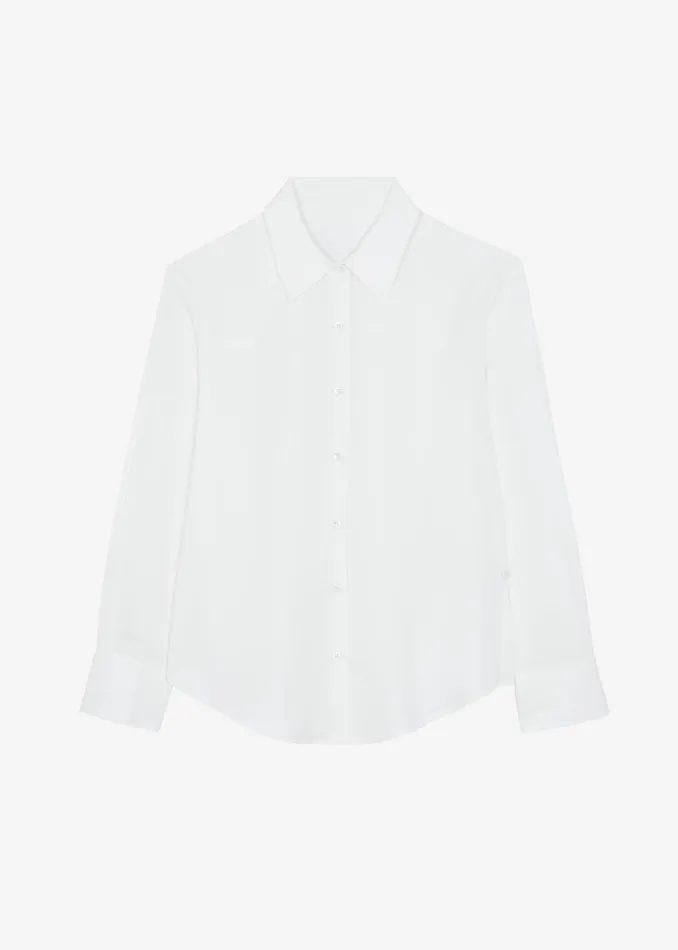 The Frankie Shop Tops Women Daylin Button Up Shirt 8211 Ivory