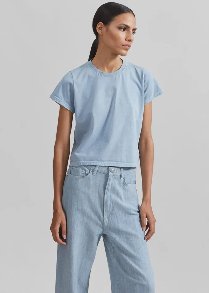 The Frankie Shop Tops Women Dollie Tee 8211 Dusty Blue