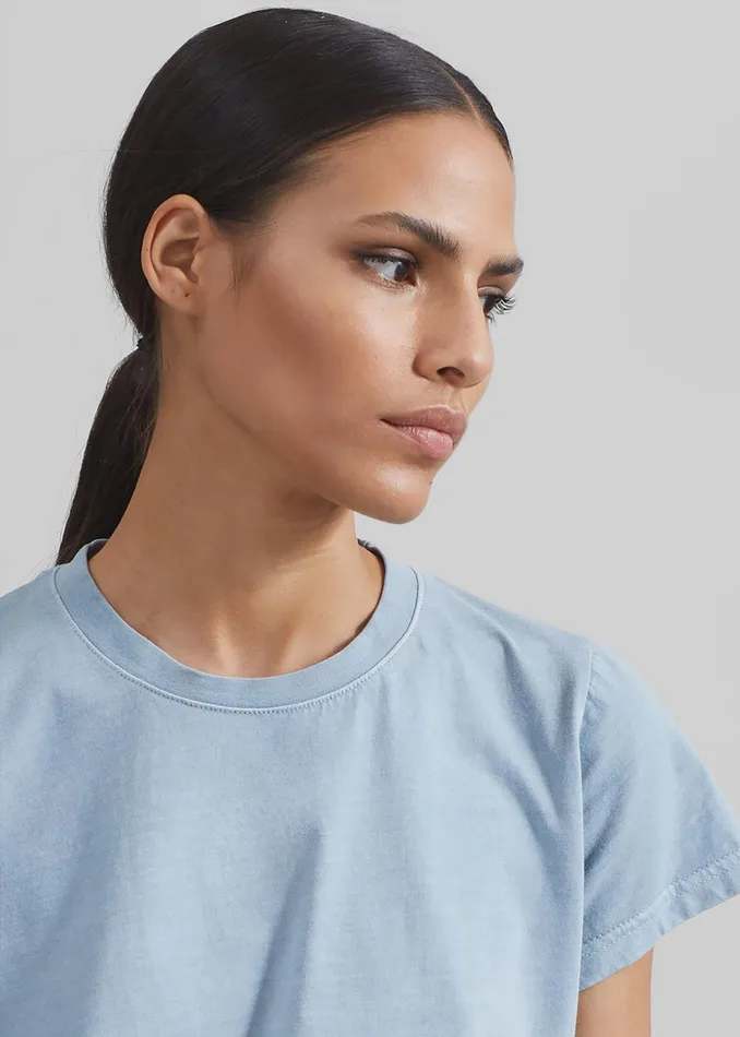 The Frankie Shop Tops Women Dollie Tee 8211 Dusty Blue