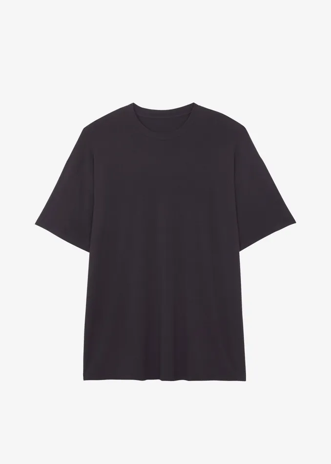 The Frankie Shop Tops Women Ella Boxy Tee 8211 Dark Plum
