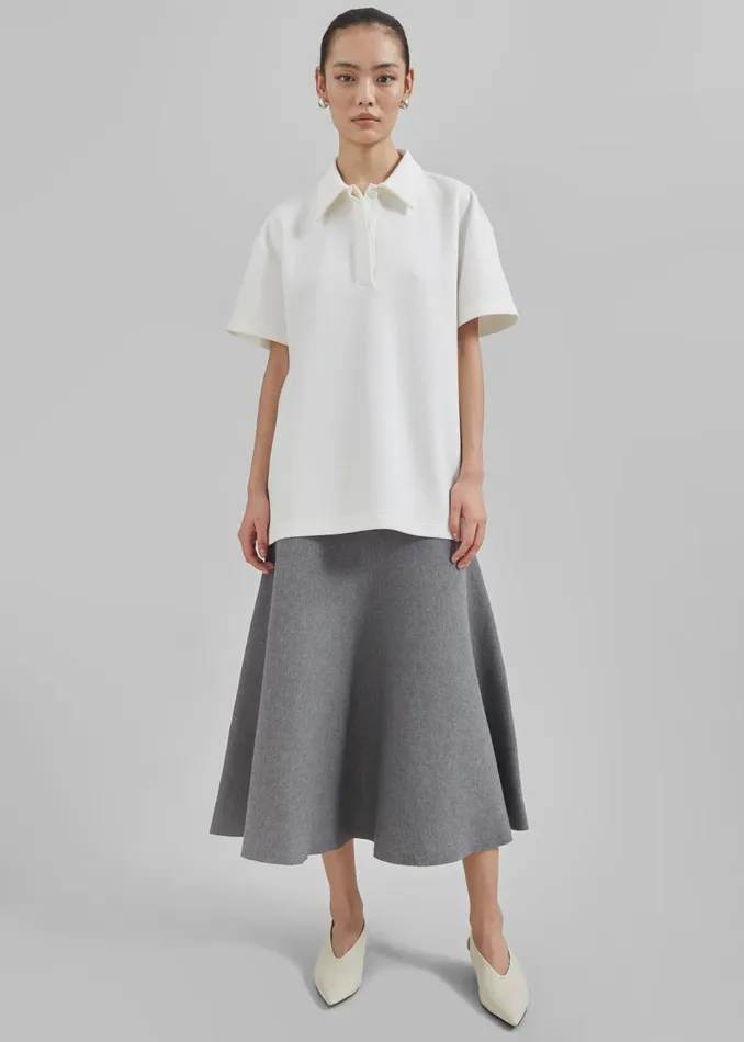 The Frankie Shop Tops Women Harper Polo Shirt 8211 White