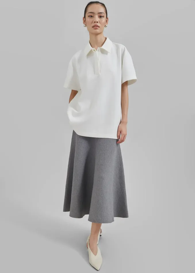 The Frankie Shop Tops Women Harper Polo Shirt 8211 White