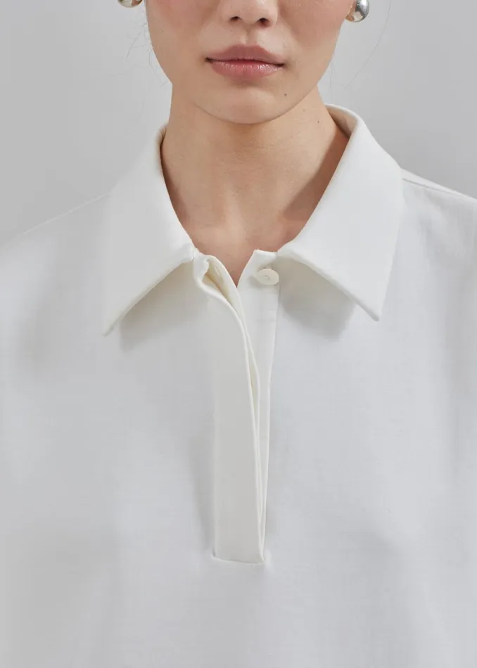 The Frankie Shop Tops Women Harper Polo Shirt 8211 White