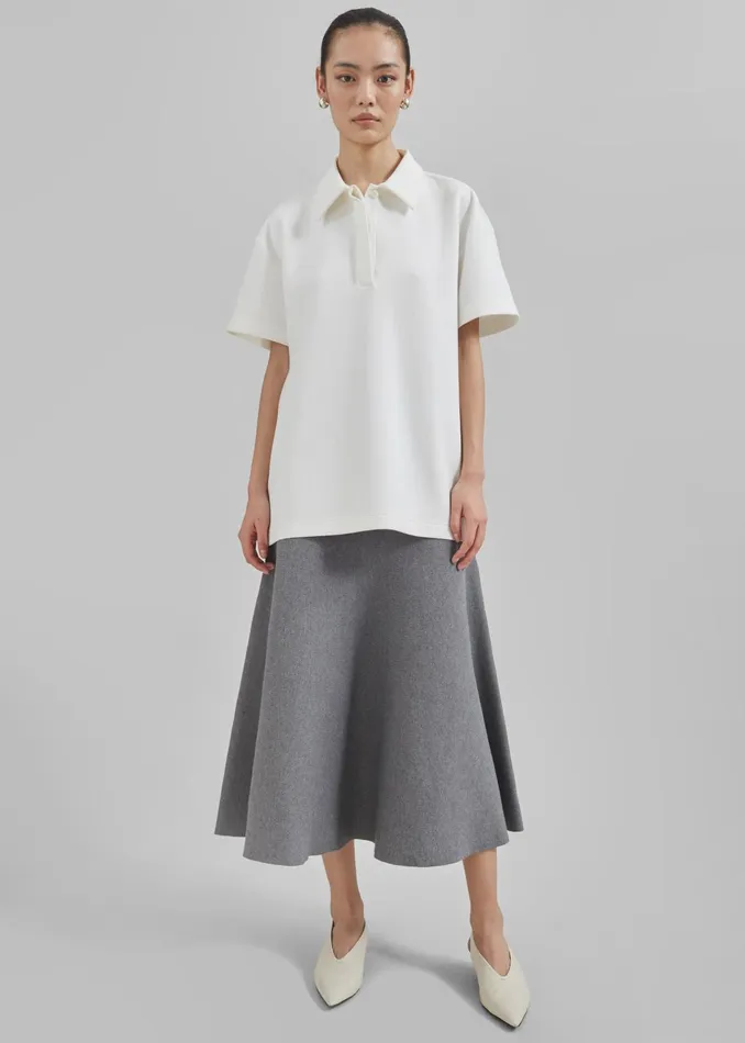 The Frankie Shop Tops Women Harper Polo Shirt 8211 White