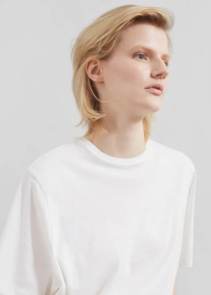 The Frankie Shop Tops Women Harper Soft Organic TShirt 8211 Off White