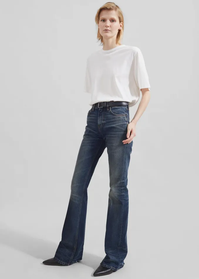 The Frankie Shop Tops Women Harper Soft Organic TShirt 8211 Off White