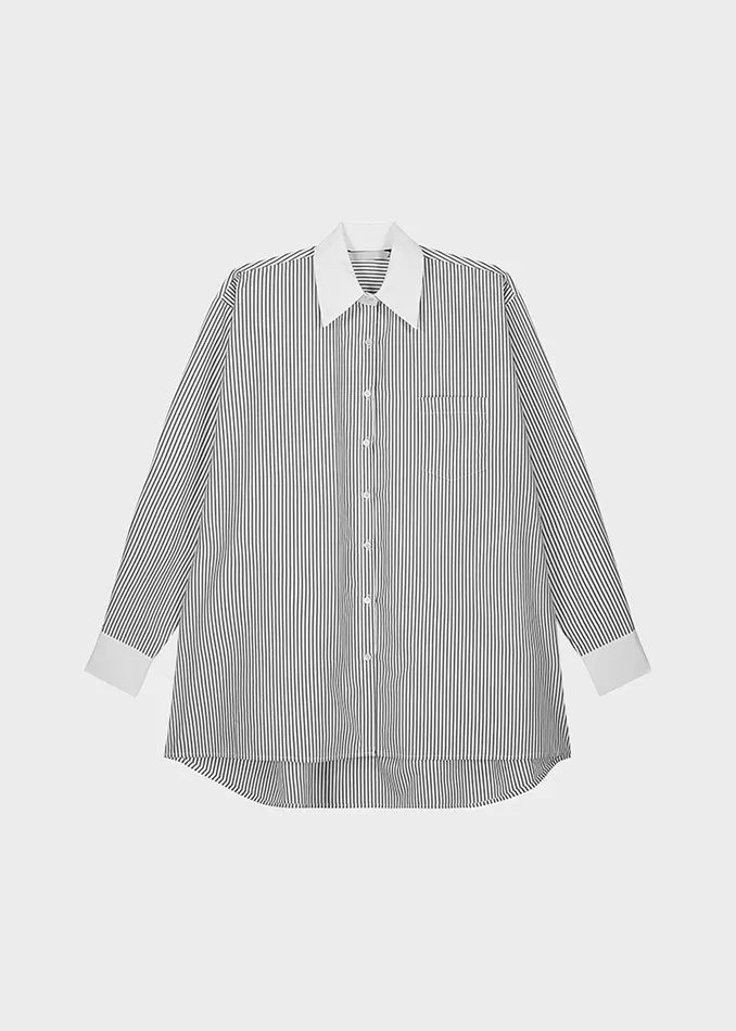 The Frankie Shop Tops Women Jany TieNeck Shirt 8211 Black Stripe
