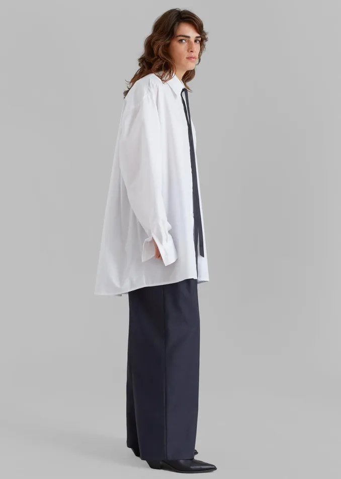 The Frankie Shop Tops Women Jany TieNeck Shirt 8211 White