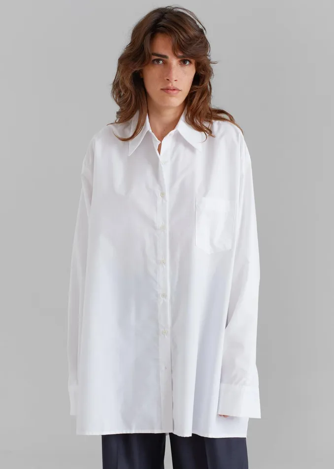 The Frankie Shop Tops Women Jany TieNeck Shirt 8211 White