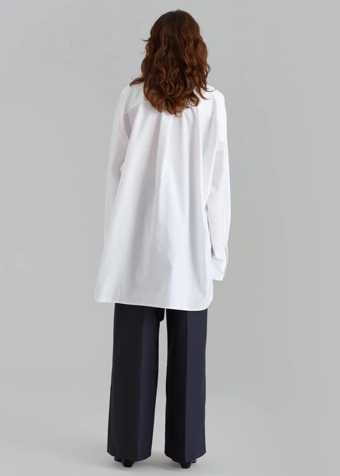 The Frankie Shop Tops Women Jany TieNeck Shirt 8211 White
